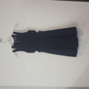 FRENCH CONNECTION Black Lula Flare Cutout Dress